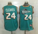 Wholesale Cheap Men's Detroit Pistons #24 Mateen Cleaves Teal Green Hardwood Classics Soul Swingman Throwback Jersey