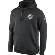 Wholesale Cheap Miami Dolphins Nike KO Chain Fleece Pullover Performance Hoodie Charcoal