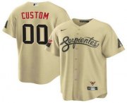 Wholesale Cheap Men's Arizona Diamondbacks Gold ACTIVE PLAYER Custom 2021 City Connect Cool Base Stitched MLB Jersey