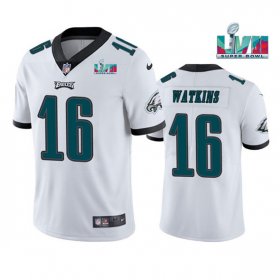 Wholesale Cheap Men\'s Philadelphia Eagles #16 Quez Watkins White Super Bowl LVII Vapor Untouchable Limited Stitched Jersey