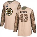 Wholesale Cheap Adidas Bruins #43 Danton Heinen Camo Authentic 2017 Veterans Day Stanley Cup Final Bound Stitched NHL Jersey