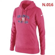 Wholesale Cheap Women's Nike New York Giants Heart & Soul Pullover Hoodie Pink