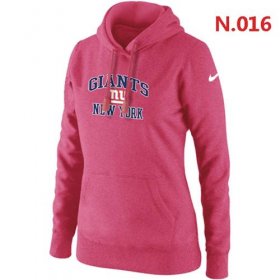 Wholesale Cheap Women\'s Nike New York Giants Heart & Soul Pullover Hoodie Pink