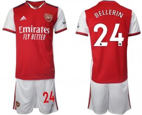 Wholesale Cheap Men 2021-2022 Club Arsenal home red 24 Soccer Jersey