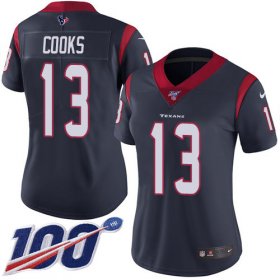 Wholesale Cheap Nike Texans #13 Brandin Cooks Navy Blue Team Color Women\'s Stitched NFL 100th Season Vapor Untouchable Limited Jersey