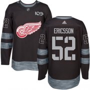 Wholesale Cheap Adidas Red Wings #52 Jonathan Ericsson Black 1917-2017 100th Anniversary Stitched NHL Jersey