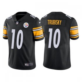 Wholesale Cheap Men\'s Pittsburgh Steelers #10 Mitchell Trubisky Black Vapor Untouchable Limited Stitched Jersey