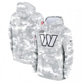 Men\'s Washington Commanders 2024 Arctic Camo Salute To Service Club Fleece Pullover Hoodie