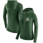 Wholesale Cheap Green Bay Packers Nike Women's Gym Vintage Full-Zip Hoodie Green