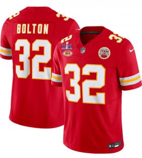 Cheap Men\'s Kansas City Chiefs #32 Nick Bolton Red 2024 F.U.S.E. Super Bowl LVIII Patch With NKH Patch Vapor Untouchable Limited Football Stitched Jersey