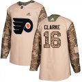 Wholesale Cheap Adidas Flyers #16 Bobby Clarke Camo Authentic 2017 Veterans Day Stitched Youth NHL Jersey