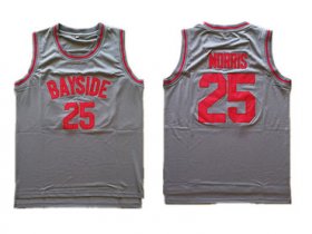 Wholesale Cheap Bayside Tigers 25 Zack Morris Gray Stitched Movie Jersey