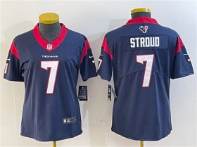 Cheap Women\'s Houston Texans #7 C.J. Stroud Navy Vapor Untouchable Limited Stitched Jersey(Run Small)