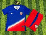 Cheap Youth American Team Custom 2024-25 Royal Away Soccer Jersey Suit