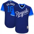 Wholesale Cheap Royals #16 Paulo Orlando Navy 