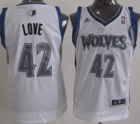 Wholesale Cheap Minnesota Timberwolves #42 Kevin Love White Swingman Jersey