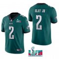 Wholesale Cheap Men's Philadelphia Eagles #2 Darius Slay JR Green Super Bowl LVII Patch Vapor Untouchable Limited Stitched Jersey