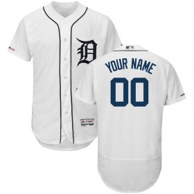 Wholesale Cheap Detroit Tigers Majestic 2018 Home Flex Base Authentic Collection Custom Jersey White