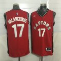 Wholesale Cheap Men's Toronto Raptors #17 Jonas Valanciunas Red New NBA Rev 30 Swingman Jersey