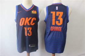 Wholesale Cheap Thunder 13 Paul George Navy City Edition Nike Swingman Jersey