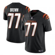 Cheap Youth Cincinnati Bengals #77 Trent Brown Black Vapor Untouchable Limited Stitched Jersey