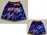 Wholesale Cheap Men's New York Knicks Blue Lightning Just Don Swingman Shorts