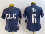 Wholesale Cheap Women's Cleveland Guardians #6 David Fry Navy 2024 City Connect Limited Stitched Jersey