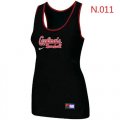 Wholesale Cheap Women's Nike St.Louis Cardinals Tri-Blend Racerback Stretch Tank Top Black