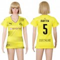 Wholesale Cheap Women's Dortmund #5 Bartra Home Soccer Club Jersey