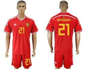 Wholesale Cheap Belgium #21 Batshuayi Red Home Soccer Country Jersey