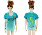 Wholesale Cheap Women's Barcelona #5 Sergio Sec Away Soccer Club Jersey