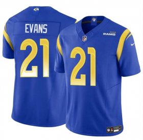 Cheap Men\'s Los Angeles Rams #21 Zach Evans Blue 2024 F.U.S.E Vapor Untouchable Stitched Football Jersey