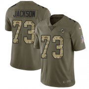 Wholesale Cheap Nike Dolphins #73 Austin Jackson Olive/Camo Youth Stitched NFL Limited 2017 Salute To Service Jersey