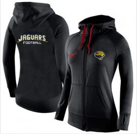 Wholesale Cheap Women\'s Nike Jacksonville Jaguars Full-Zip Performance Hoodie Black