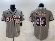 Cheap Men's Detroit Tigers #33 Colt Keith Gray Cool Base Stitched Baseball Jersey