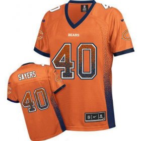 Wholesale Cheap Nike Bears #40 Gale Sayers Orange Alternate Women\'s Stitched NFL Elite Drift Fashion Jersey