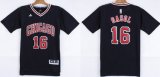 Wholesale Cheap Chicago Bulls #16 Pau Gasol Revolution 30 Swingman 2014 New Black Short-Sleeved Jersey