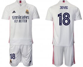 Wholesale Cheap Men 2020-2021 club Real Madrid home 18 white Soccer Jerseys