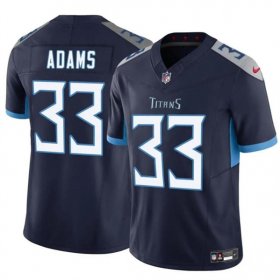 Men\'s Tennessee Titans #33 Jamel Adams Navy 2024 F.U.S.E. Vapor Limited Football Stitched Jersey