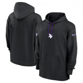 Cheap Men\'s Minnesota Vikings Black Performance Pullover Hoodie