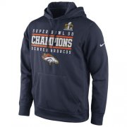 Wholesale Cheap Denver Broncos Nike Super Bowl 50 Champions Celebration Performance Hoodie Navy