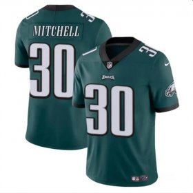 Cheap Men\'s Philadelphia Eagles #30 Quinyon Mitchell Green 2024 Draft Vapor Untouchable Limited Football Stitched Jersey