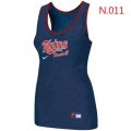 Wholesale Cheap Women's Nike Minnesota Twins Tri-Blend Racerback Stretch Tank Top Blue