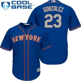 Wholesale Cheap Mets #23 Adrian Gonzalez Blue(Grey NO.) Cool Base Stitched Youth MLB Jersey