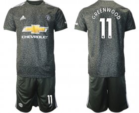 Wholesale Cheap Men 2020-2021 club Manchester United away 11 black Soccer Jerseys