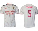 Wholesale Cheap Men 2021-2022 Club Real Madrid home aaa version white 5 Adidas Soccer Jersey