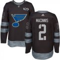 Wholesale Cheap Adidas Blues #2 Al MacInnis Black 1917-2017 100th Anniversary Stitched NHL Jersey