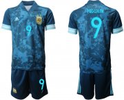 Wholesale Cheap Men 2020-2021 Season National team Argentina away blue 9 Soccer Jersey