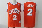 Wholesale Cheap Men's Cleveland Cavaliers #2 Kyrie Irving Orange Hardwood Classics Soul Swingman Throwback Jersey