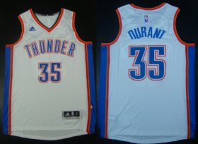 Wholesale Cheap Oklahoma City Thunder #35 Kevin Durant Revolution 30 Swingman 2014 New White Jersey